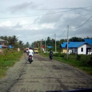 The village on a cloudy day